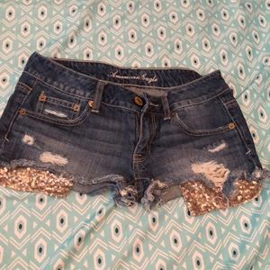 Sequin AE shorts